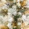 4.5ft. Pre-Lit Snowy Methow Pencil Artificial Christmas Entrance Tree in White Ceramic Base, Warm White LED Lights